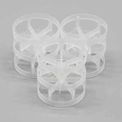 PVDF CPVC 0.91g / cm3 حلقات ملء عشوائية Pall PE PP